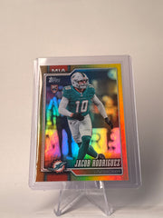 2026 Topps Jacob Rodriguez RC Gold Sandglitter /50 #378 Dolphins 20/50