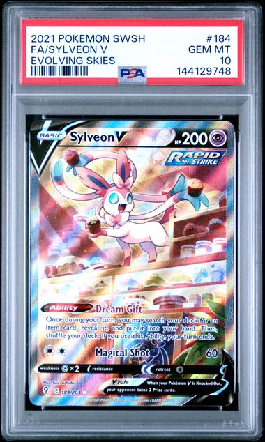 Sylveon V (Alternate Full Art) 184/203 (Evolving Skies) — PSA 10