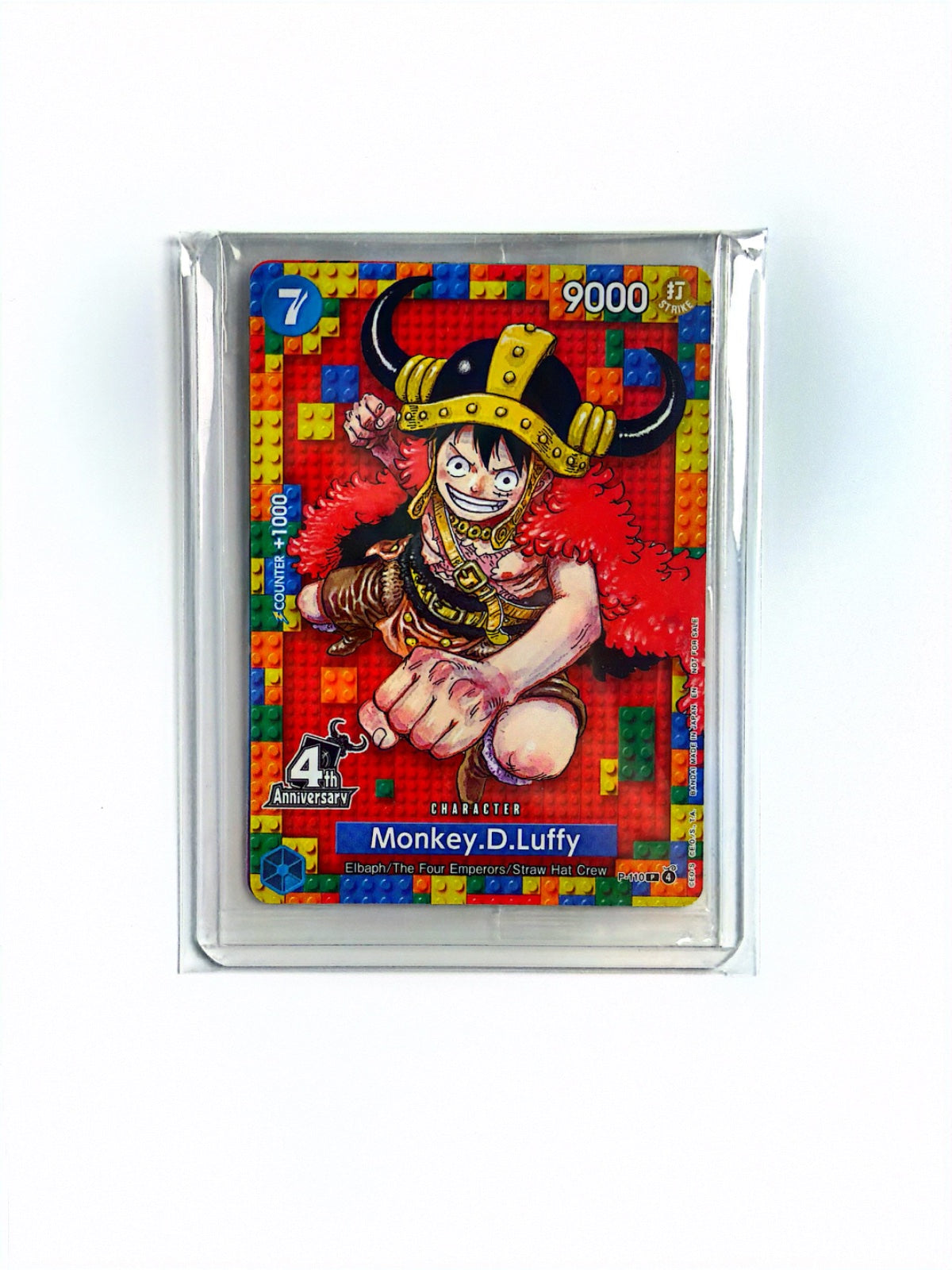 Monkey D Luffy (4th Anniversary) P-110 (One Piece Promotion Cards) (Sealed with Leader)