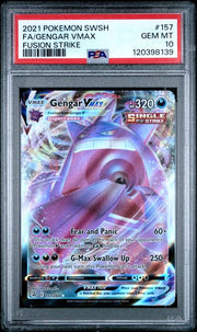 Gengar VMAX 157/264 (Fusion Strike) — PSA 10