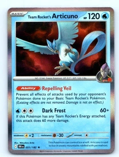 Team Rocket's Articuno 051/182 · Holofoil (Destined Rivals)