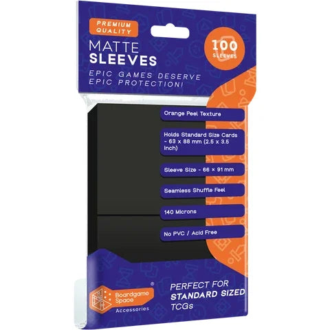 Sleeves: BGS - Matte (66 x 91mm) (x100) - Black