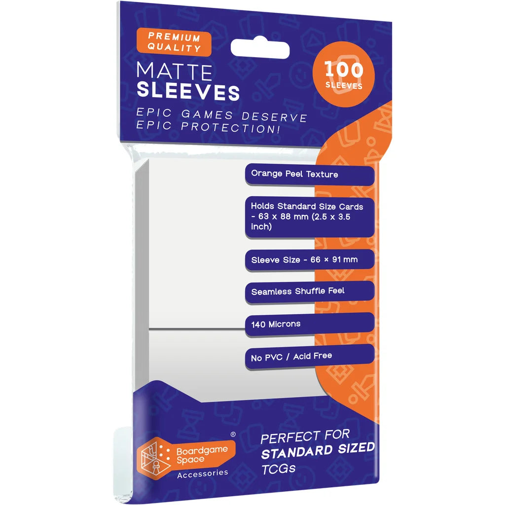 Sleeves: BGS - Matte (66 x 91mm) (x100) - White