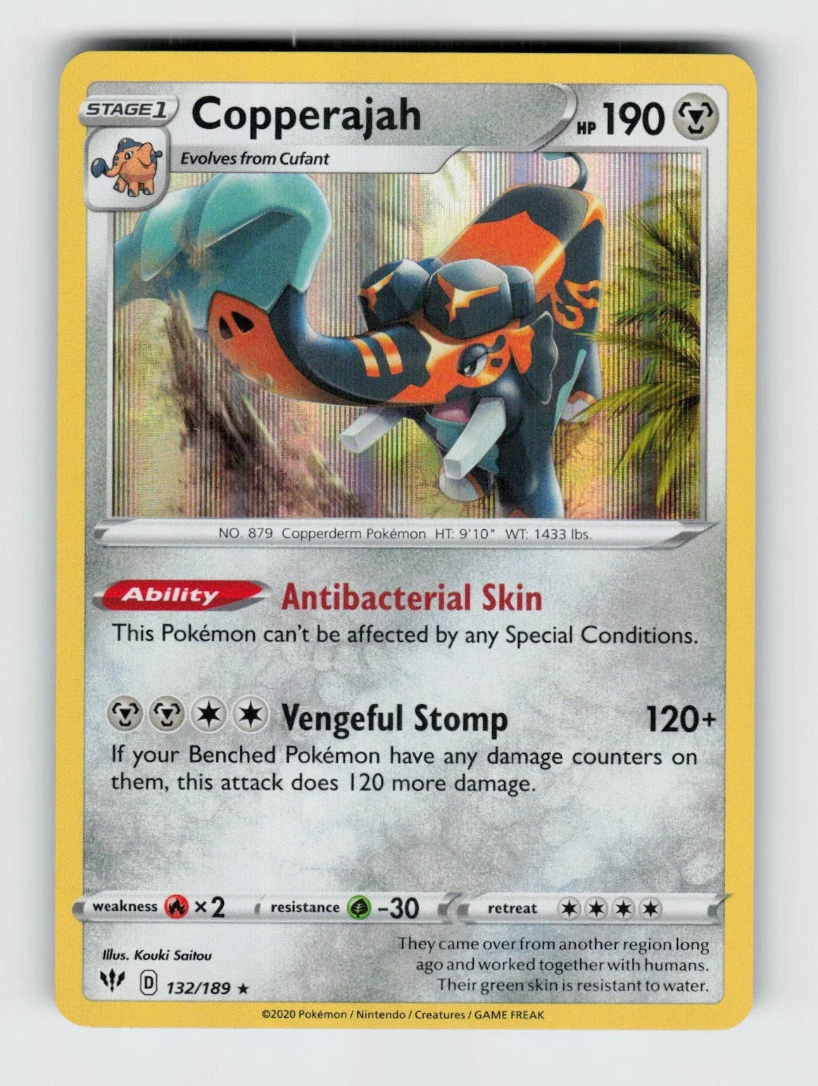 Copperajah 132/189 · Holofoil (Darkness Ablaze)