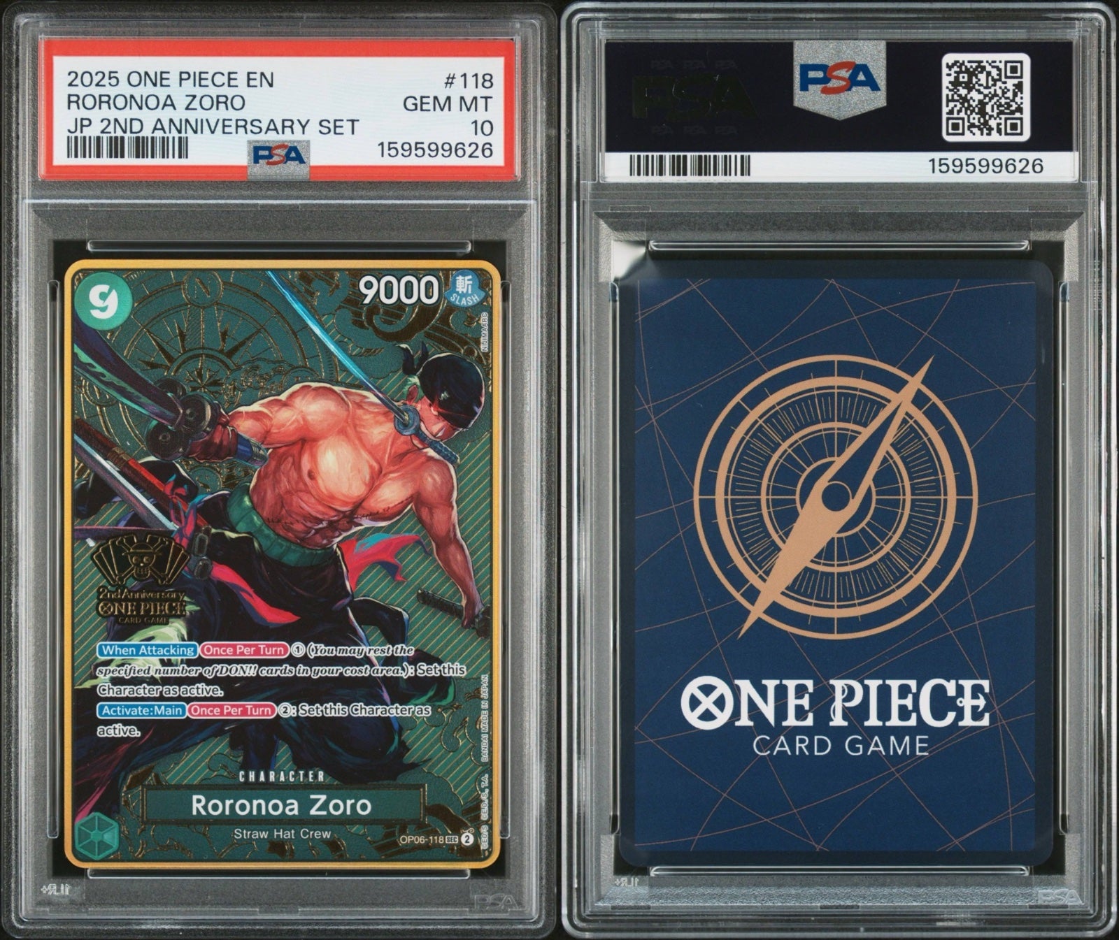 Roronoa Zoro (One Piece Japanese Version 2nd Anniversary Set) OP06