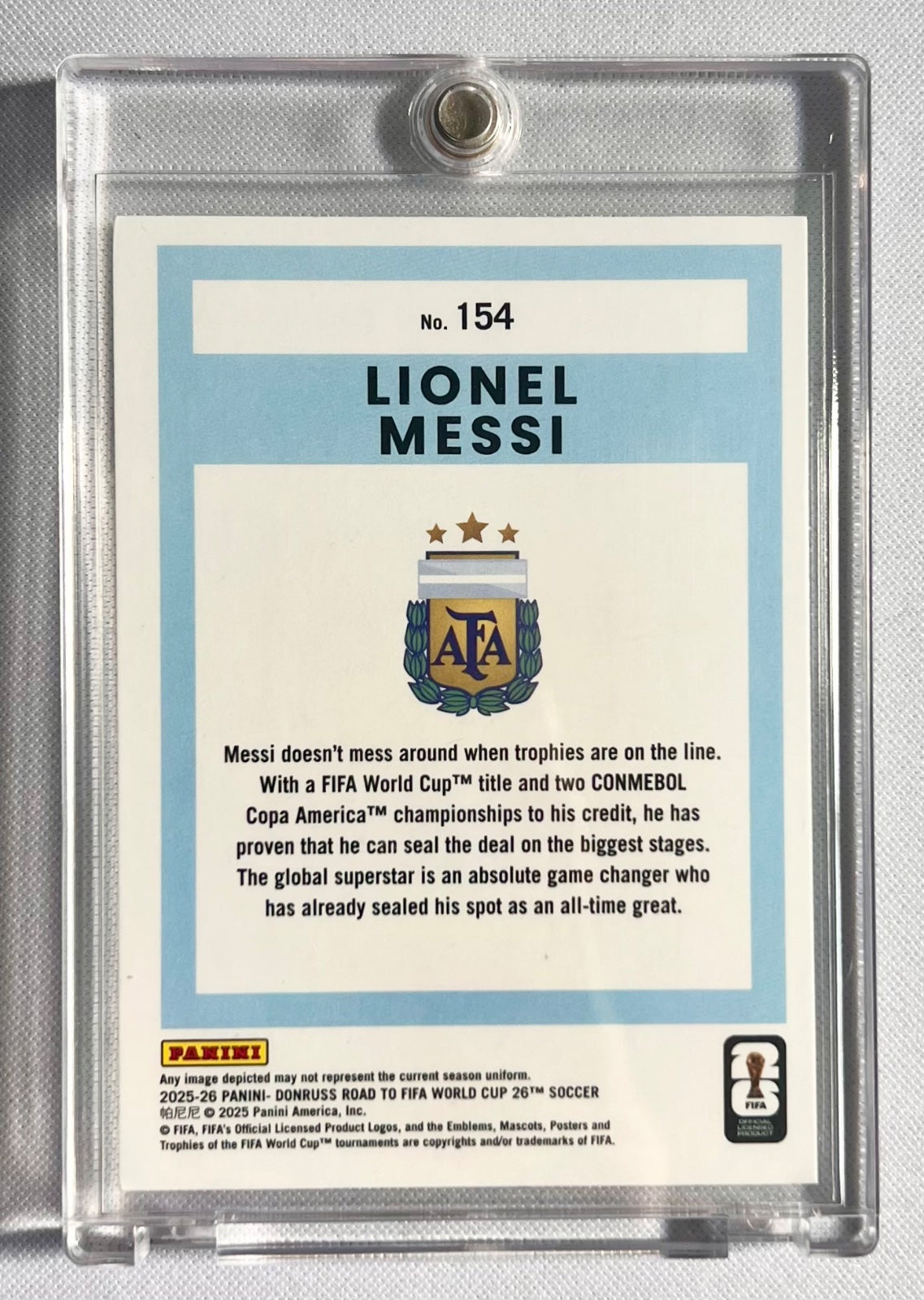 2025-26 Panini Donruss Road to Fifa World Cup - Lionel Messi #154