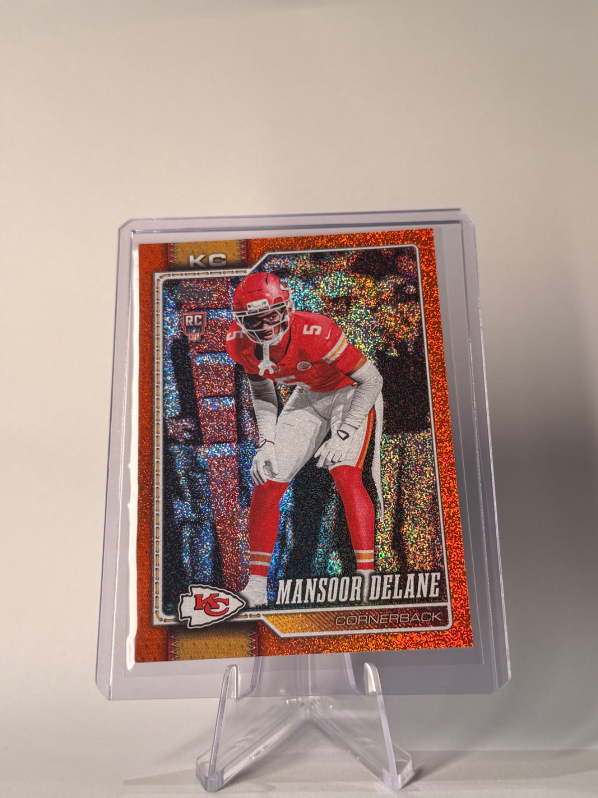 2026 Topps Mansoor Delane RC Orange Sandglitter /25 #348 Chiefs 25/25 Bookend SSP