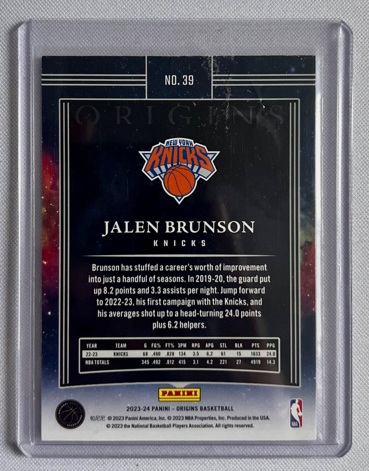 Panini 2023-24 Panini Origins Jalen Brunson #39