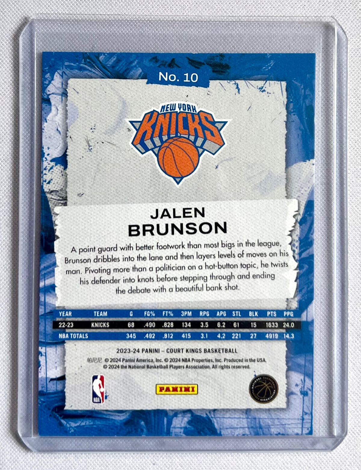 Panini 2023-24 Panini Court Kings Jalen Brunson #10