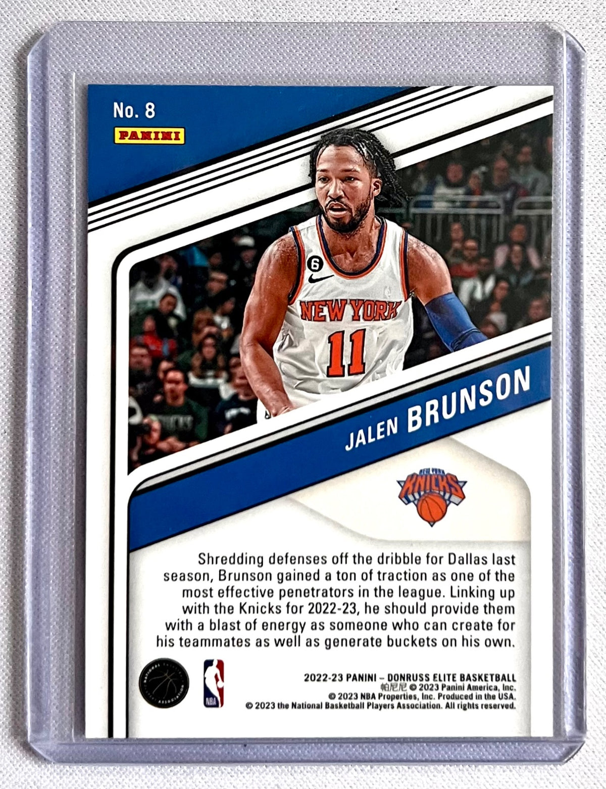2022-23 Donruss Elite Basketball New York Knicks - Jalen Brunson #8