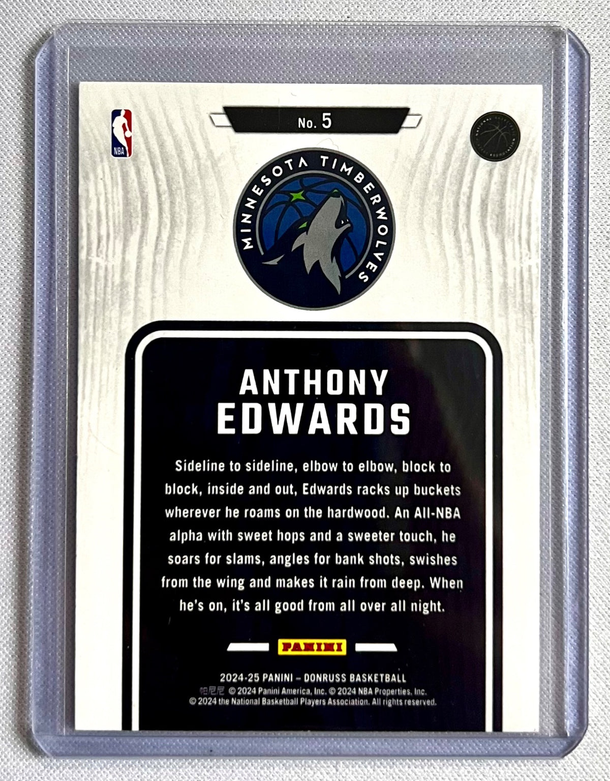 2024-25 Donruss Hardwood Masters Anthony Edwards PP