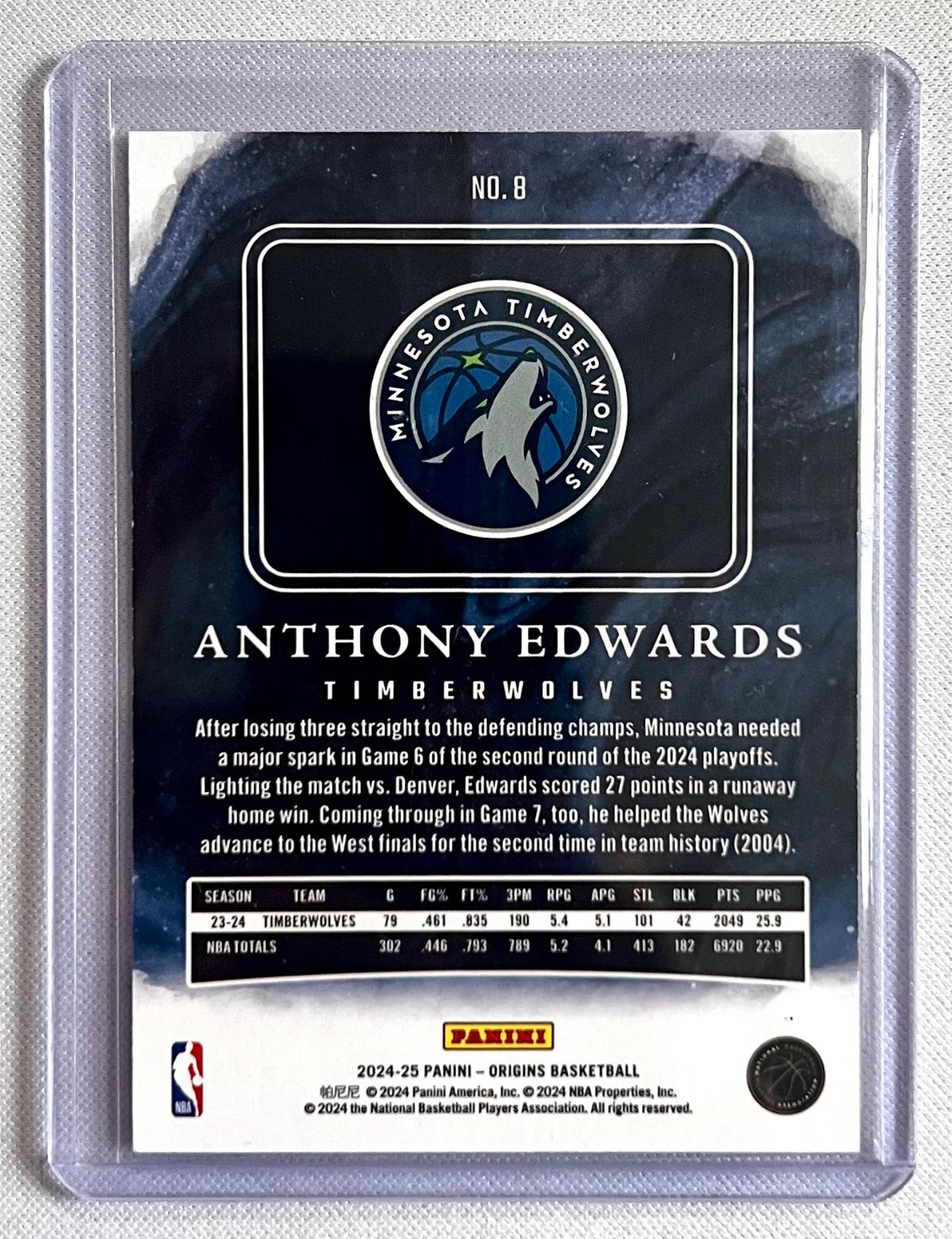 2024-25 Panini Origins- Anthony Edwards #8