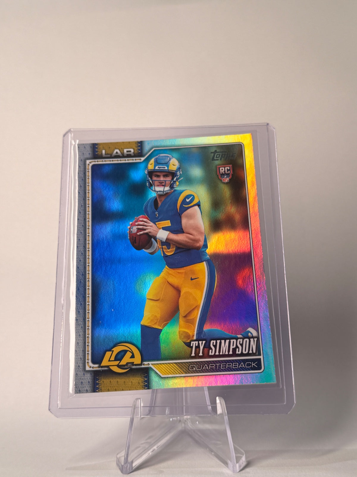 2026 Topps Ty Simpson RC Holo Foil #302 Los Angeles Rams QB Rookie
