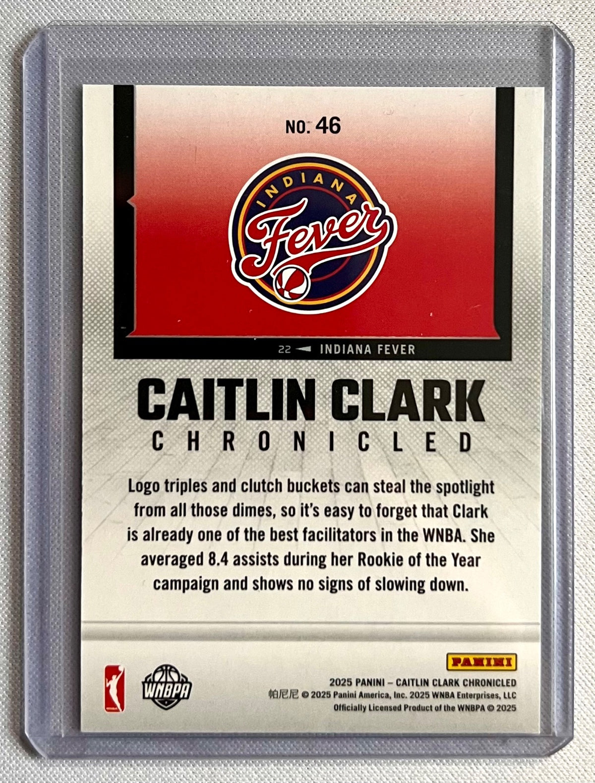 2025 Panini Chronicles #46 Caitlin Clark Indiana Fever