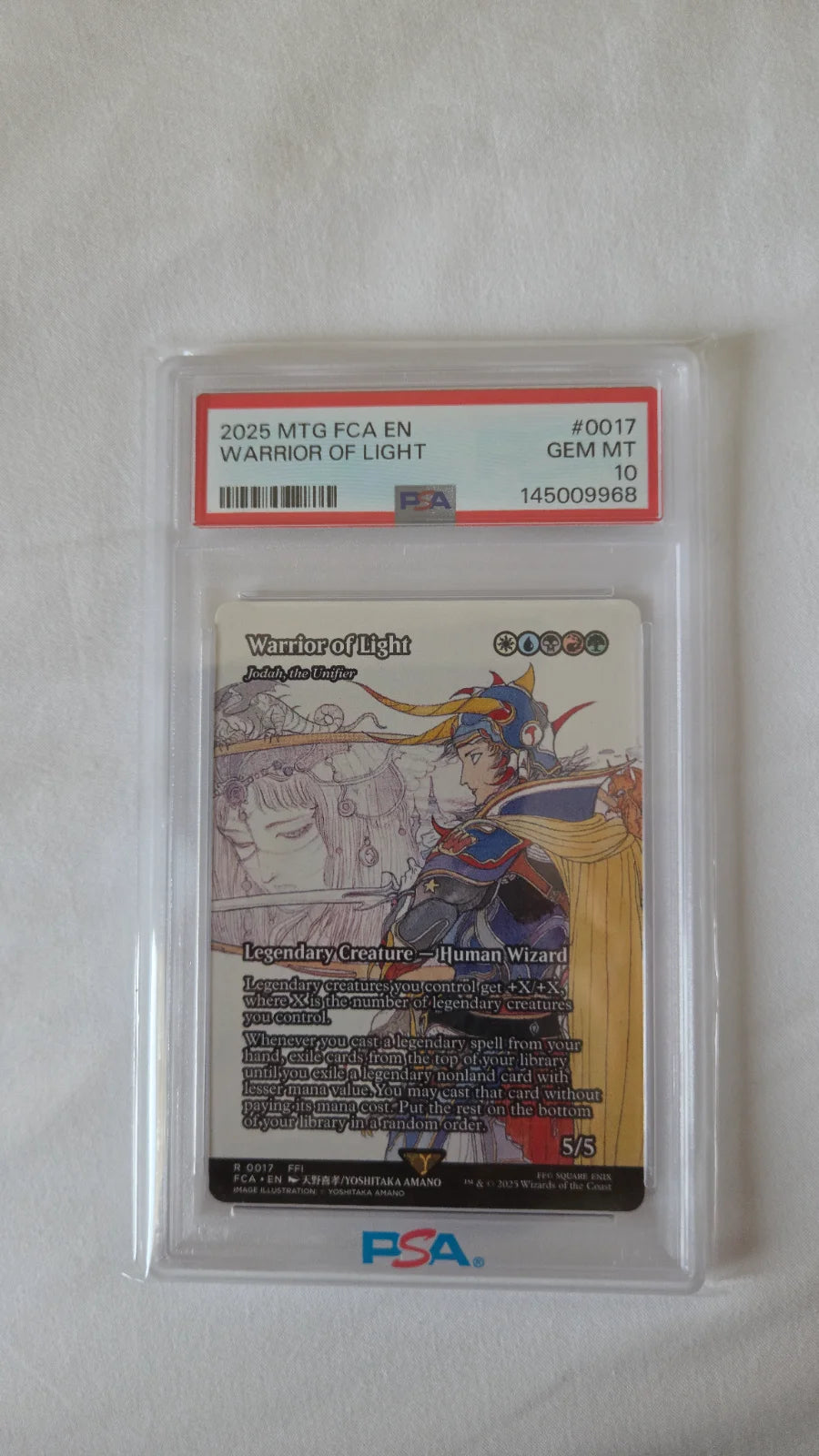 Warrior of Light - Jodah, the Unifier (Showcase) 17 · NON Foil (Universes Beyond: FINAL FANTASY: Through the Ages) — PSA 10