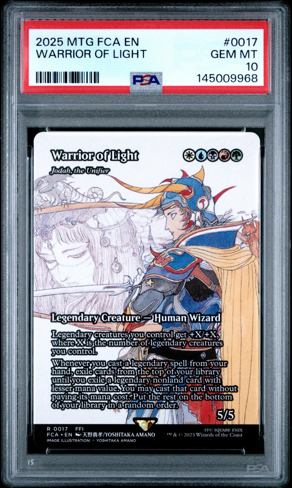 Warrior of Light - Jodah, the Unifier (Showcase) 17 · NON Foil (Universes Beyond: FINAL FANTASY: Through the Ages) — PSA 10