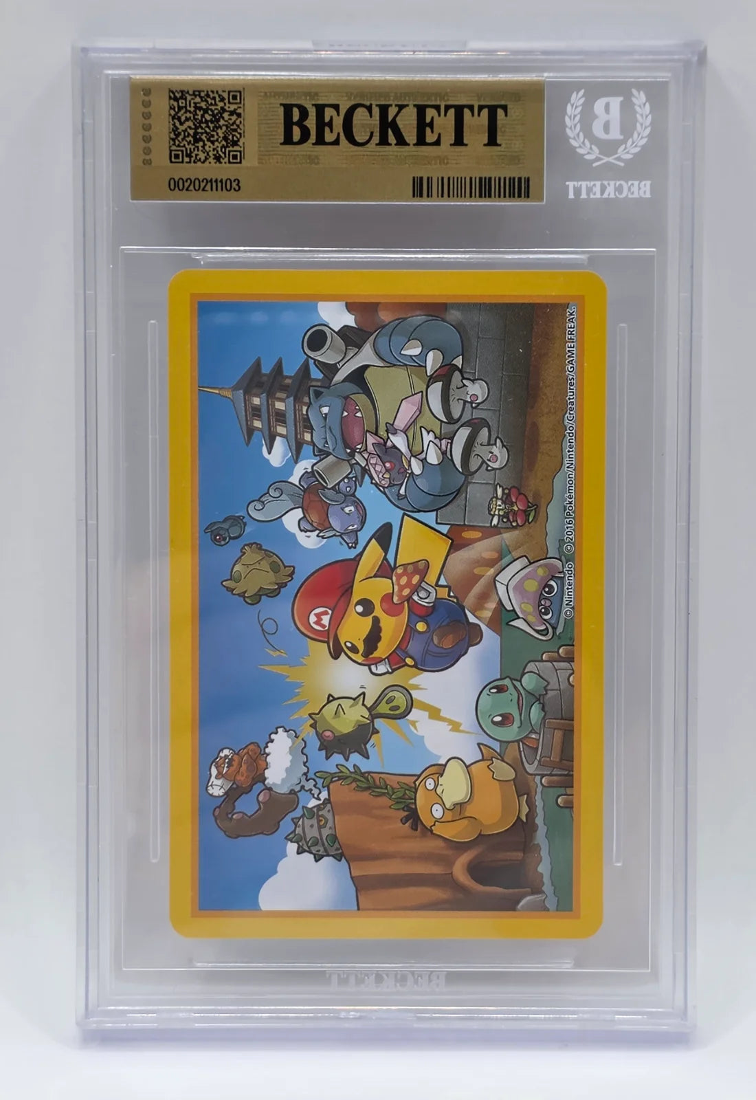 Nintendo Pokemon Center, 2016, Pikachu Mario Playing Cards, Jack Of Hearts, BGS 9.5