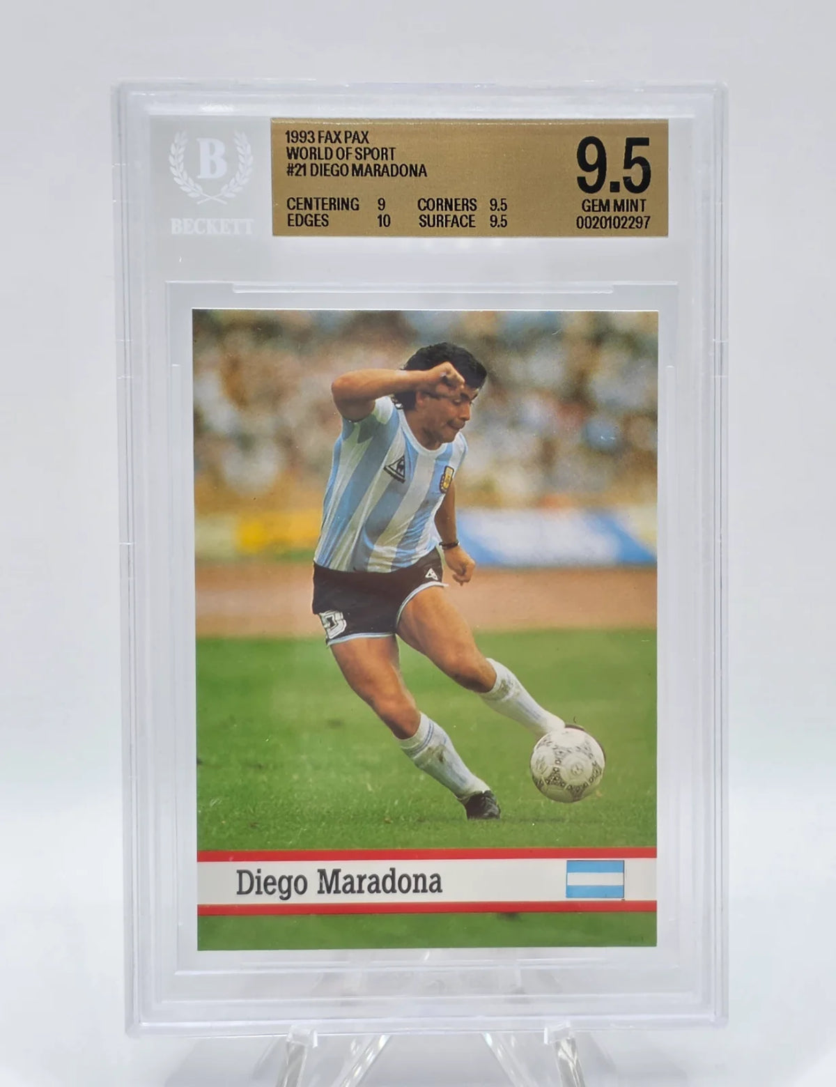 Diego Maradona, 1993, #21, Wold of Sport, BGS 9.5