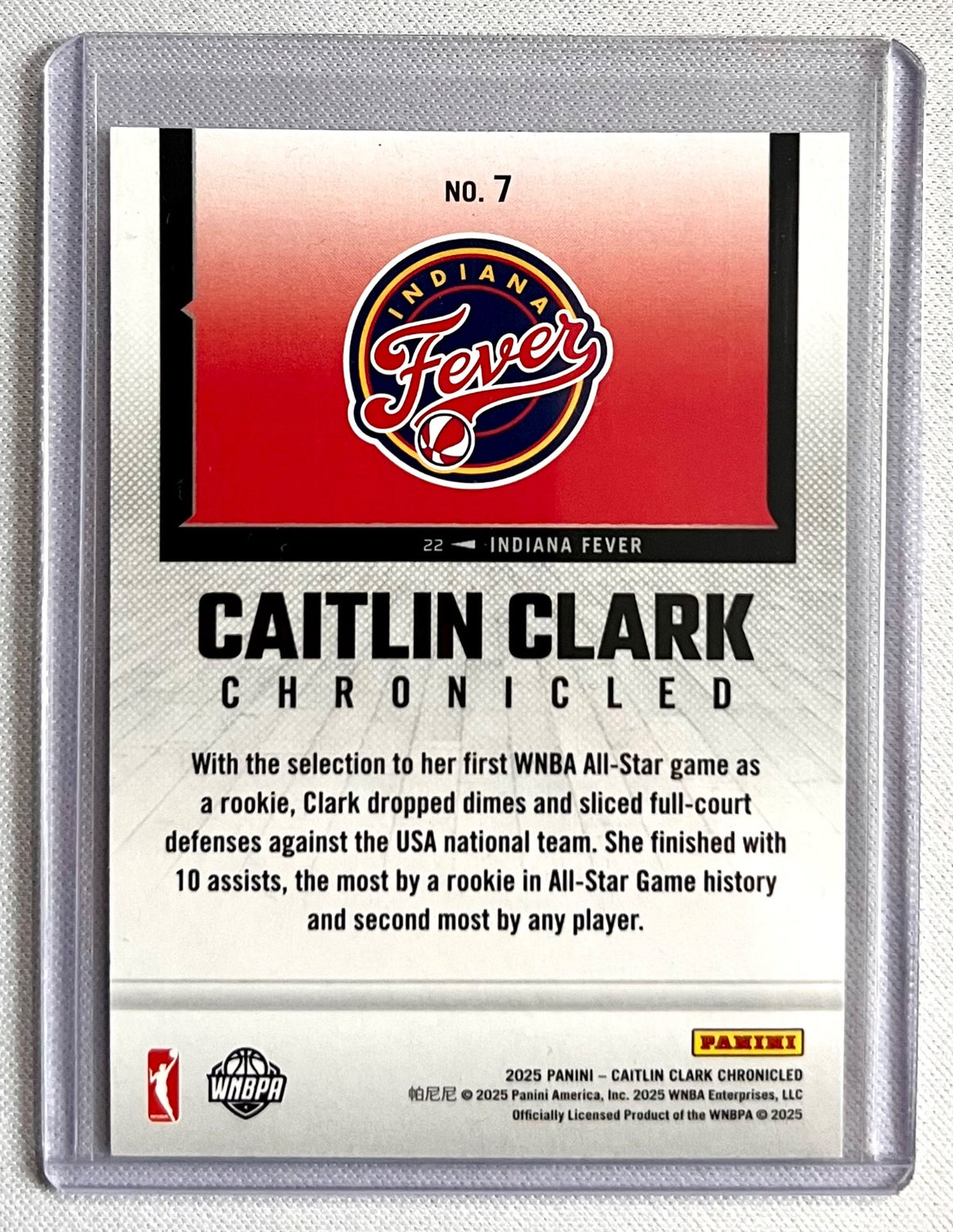 2025 Panini Caitlin Clark Chronicled #7 Caitlin Clark
