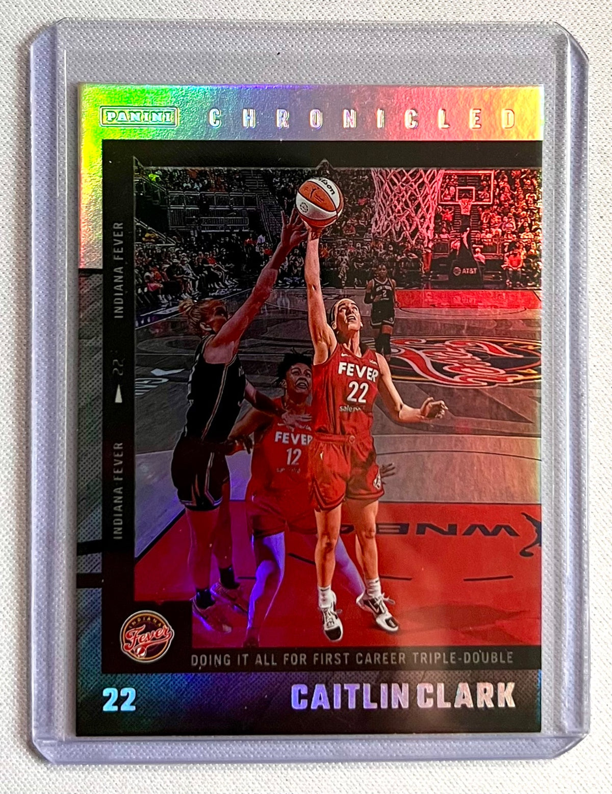 Caitlin Clark Basketball Card 2025 Panini Chronicled #5 Red Holo Indiana Fever