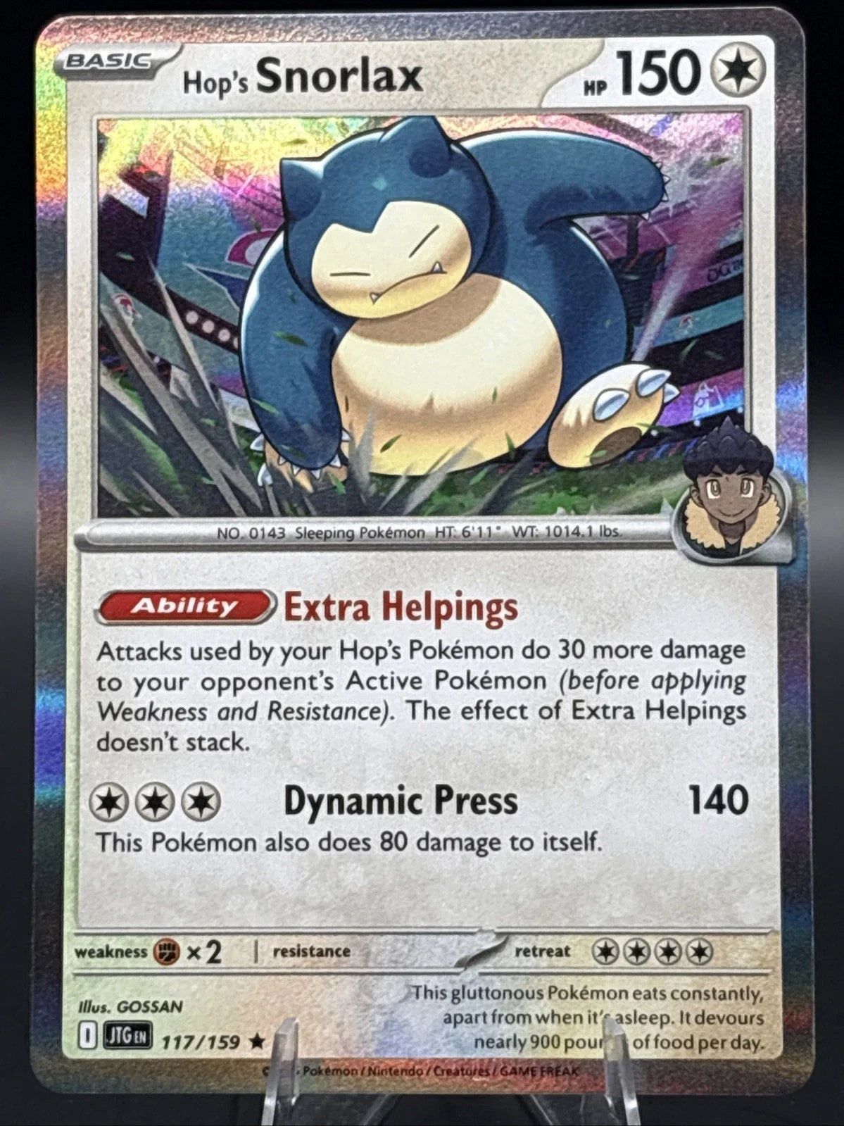 Hop's Snorlax 117/159 · Holofoil (Journey Together)