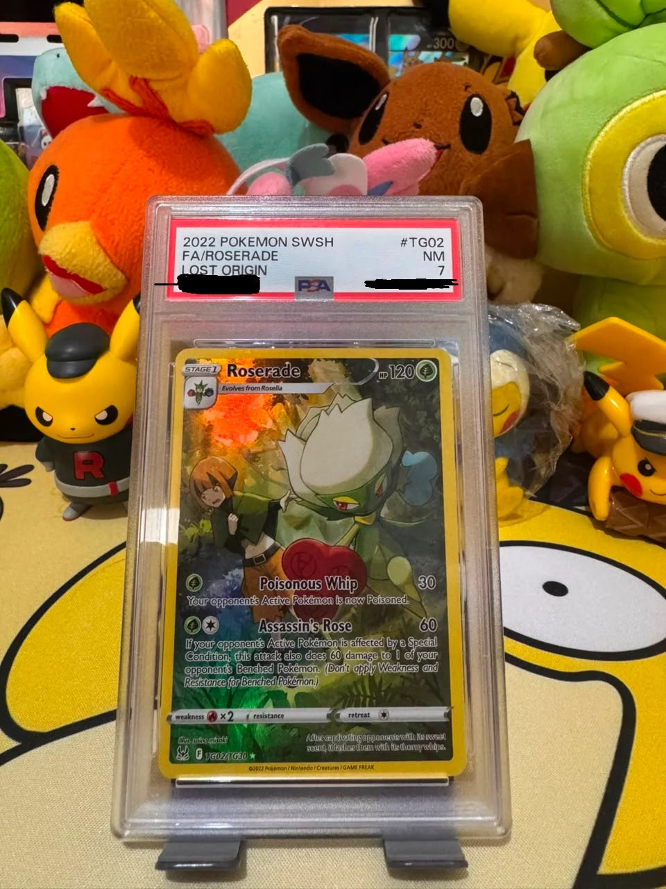 Roserade TG02/TG30 (Lost Origin Trainer Gallery) — PSA 7