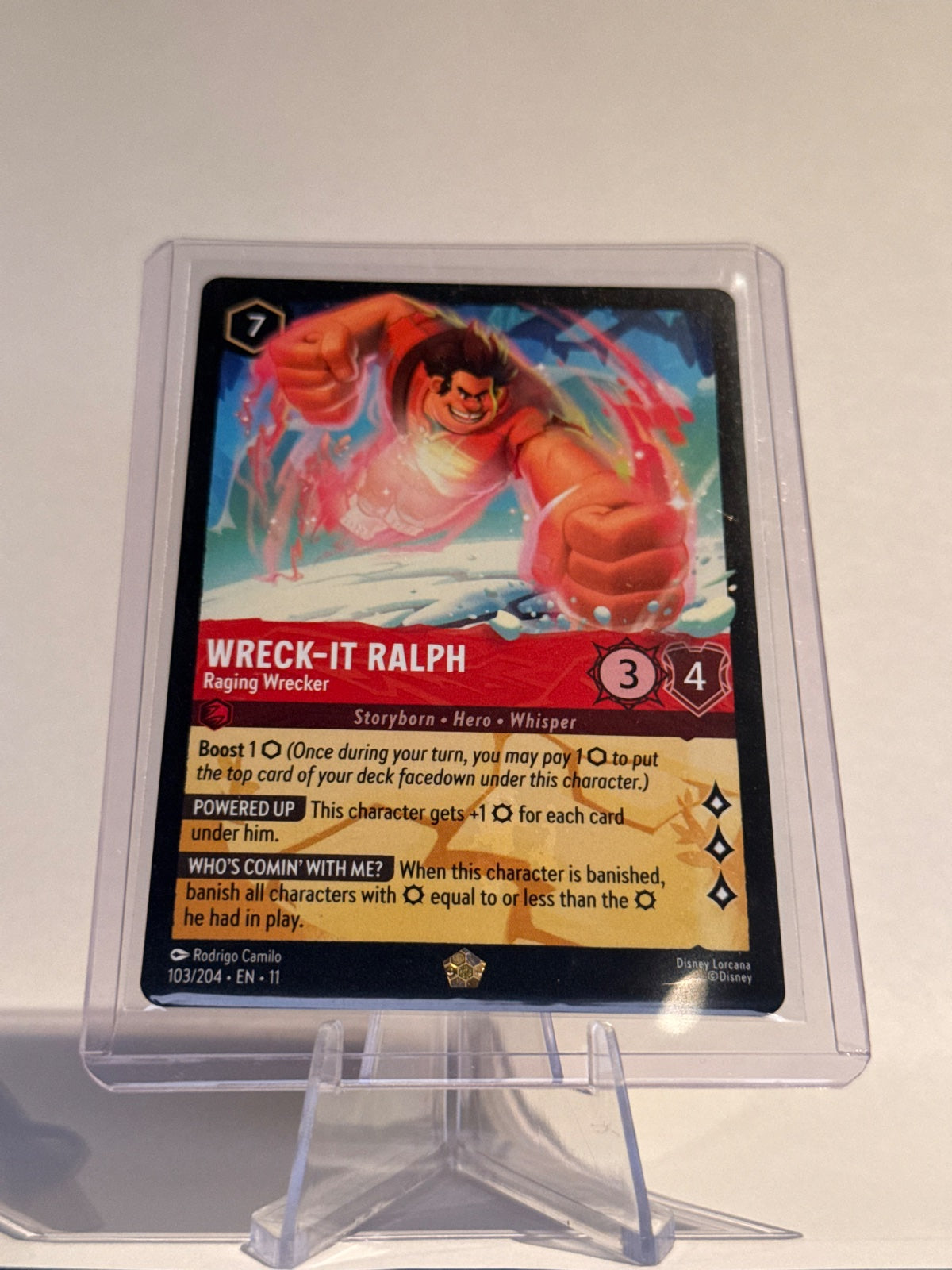 Disney Lorcana Wreck-It Ralph – Raging Wrecker #103/204 Legendary Foil – Winterspell