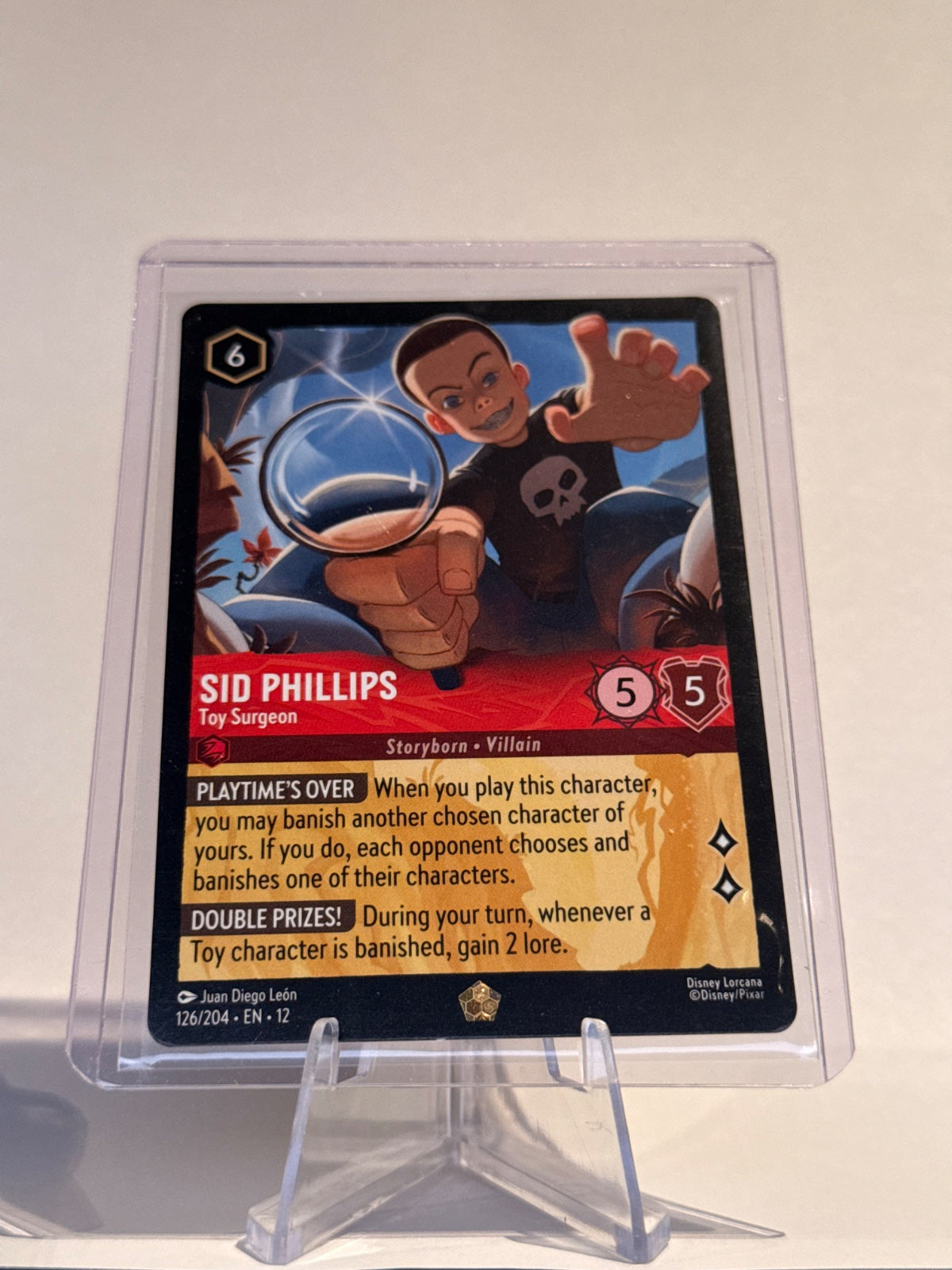 Disney Lorcana Sid Phillips – Toy Surgeon #126/204 Legendary Cold Foil – Wilds Unknown