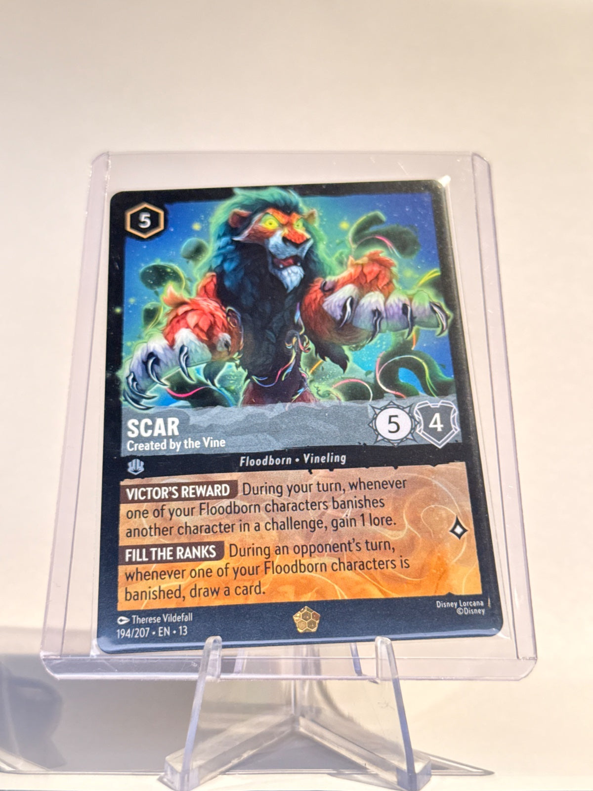 Disney Lorcana Scar – Created by the Vine #194/207 Legendary – Attack of the Vine!