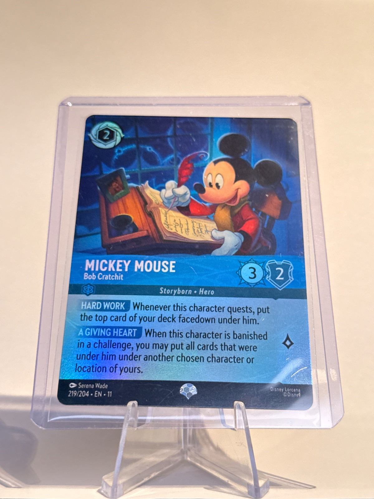 Disney Lorcana Mickey Mouse – Bob Cratchit #219/204 Epic Holofoil – Winterspell