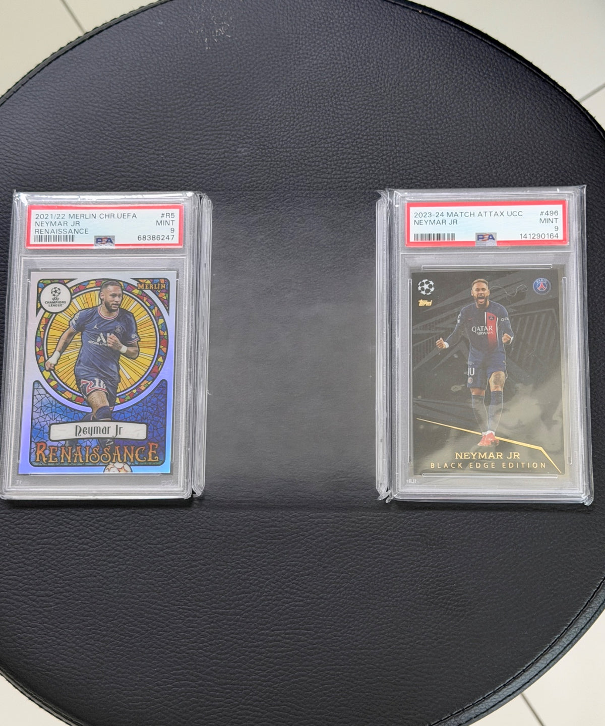 Neymar Renaissance and Black Edge PSA 9 Bundle