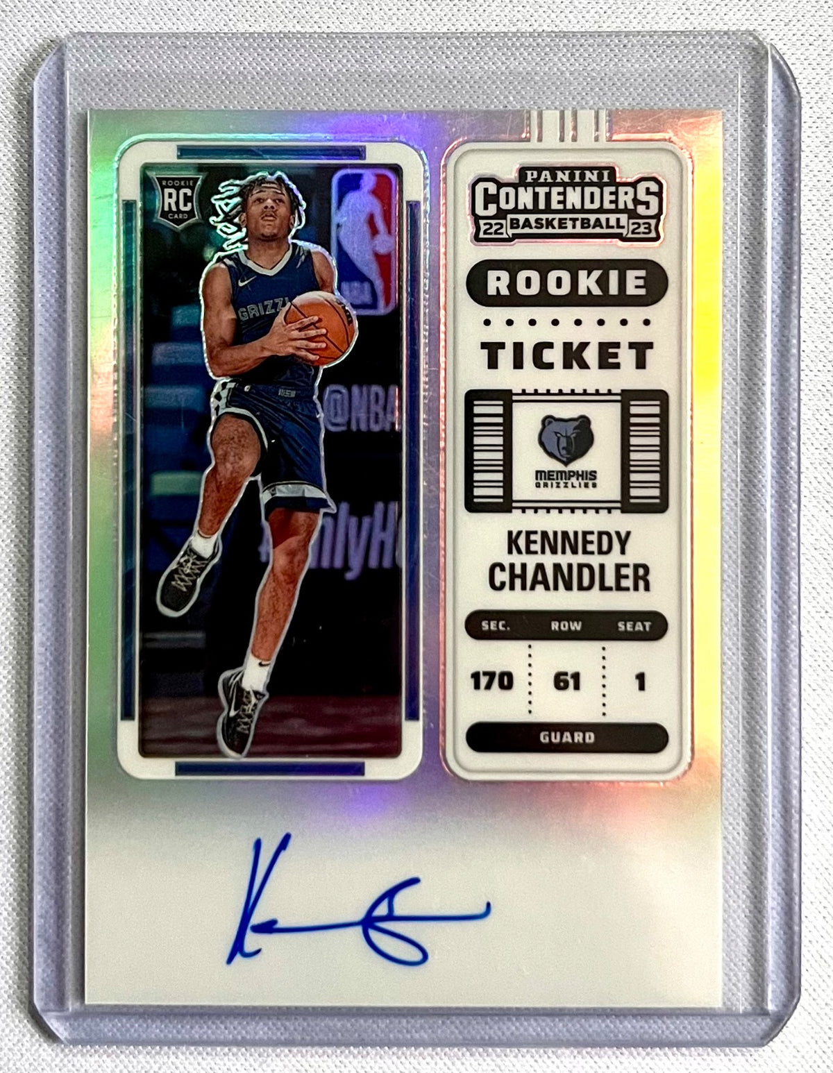 2022 Contenders Ticket Premium Edition Kennedy Chandler #127 Rookie Auto RC
