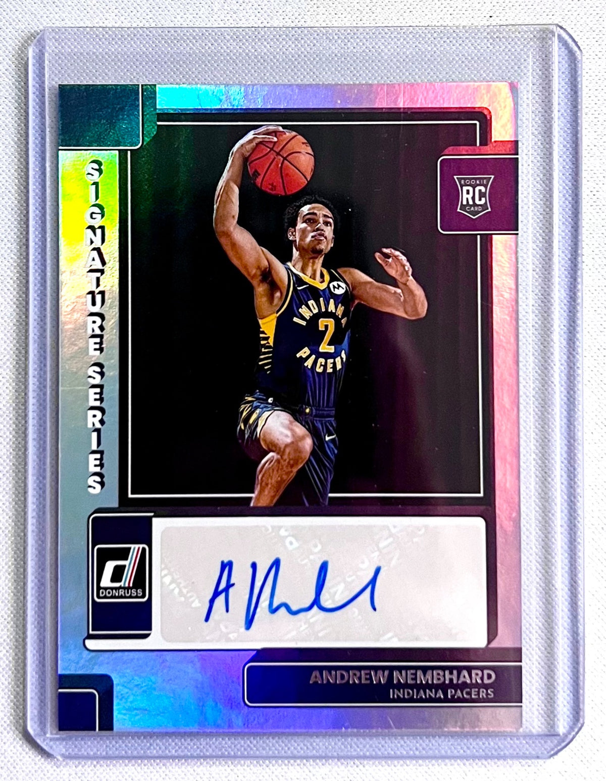 2022-23 Donruss Andrew Nembhard Signature Series Auto RC #SS-ANM Pacers