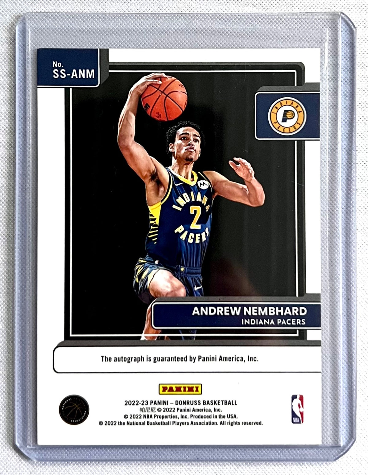 2022-23 Donruss Andrew Nembhard Signature Series Auto RC #SS-ANM Pacers