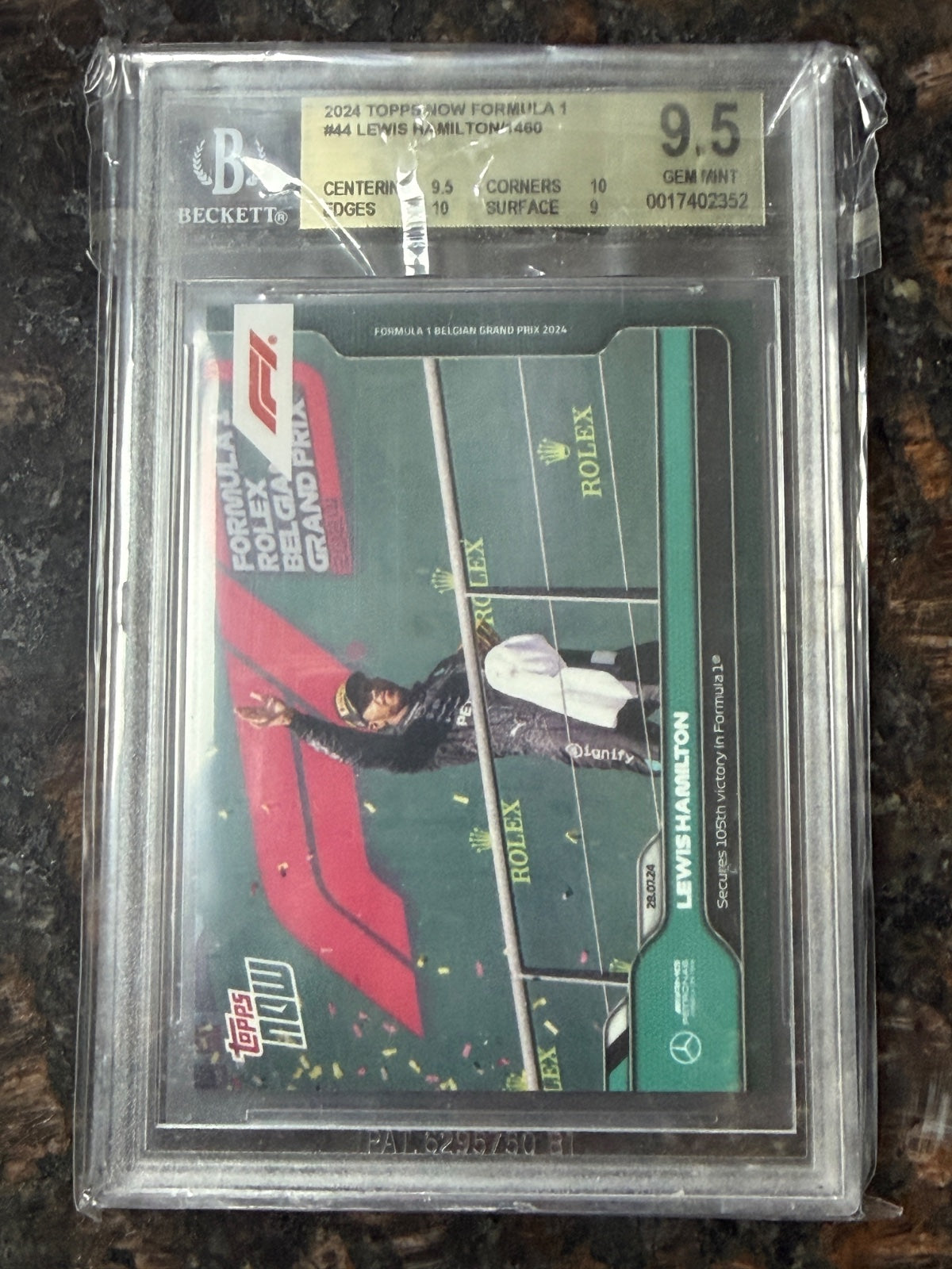 Lewis Hamilton Topps Now Beckett Graded