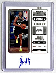 Blake Wesley 2022-23 Contenders Rookie Ticket Autograph #133 RC Auto