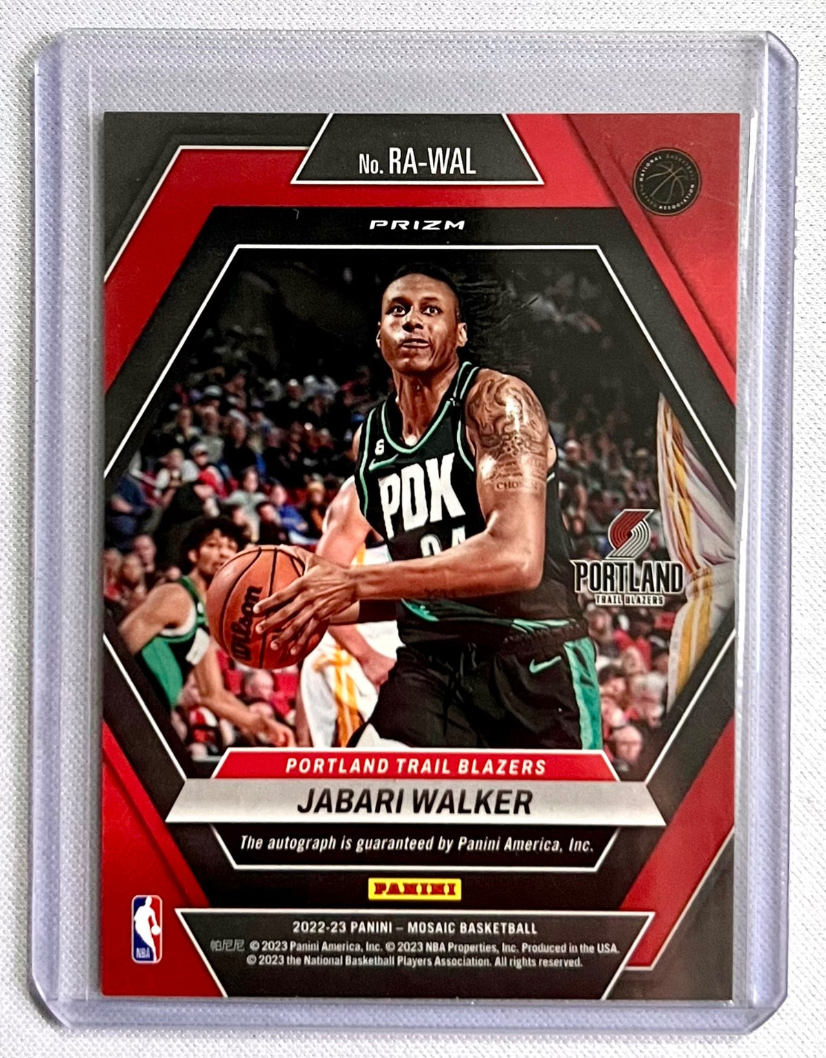 Panini 2022-23 Mosaic Rookie Autographs Mosaic Jabari Walker RC Auto #RA-WAL