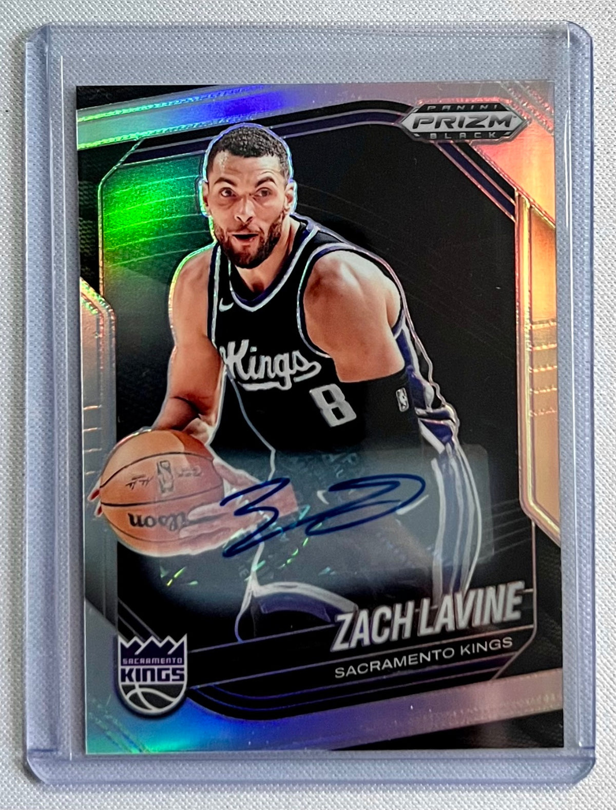 2024-25 Panini Prizm Black Zach Lavine Silver Prizm Auto #53