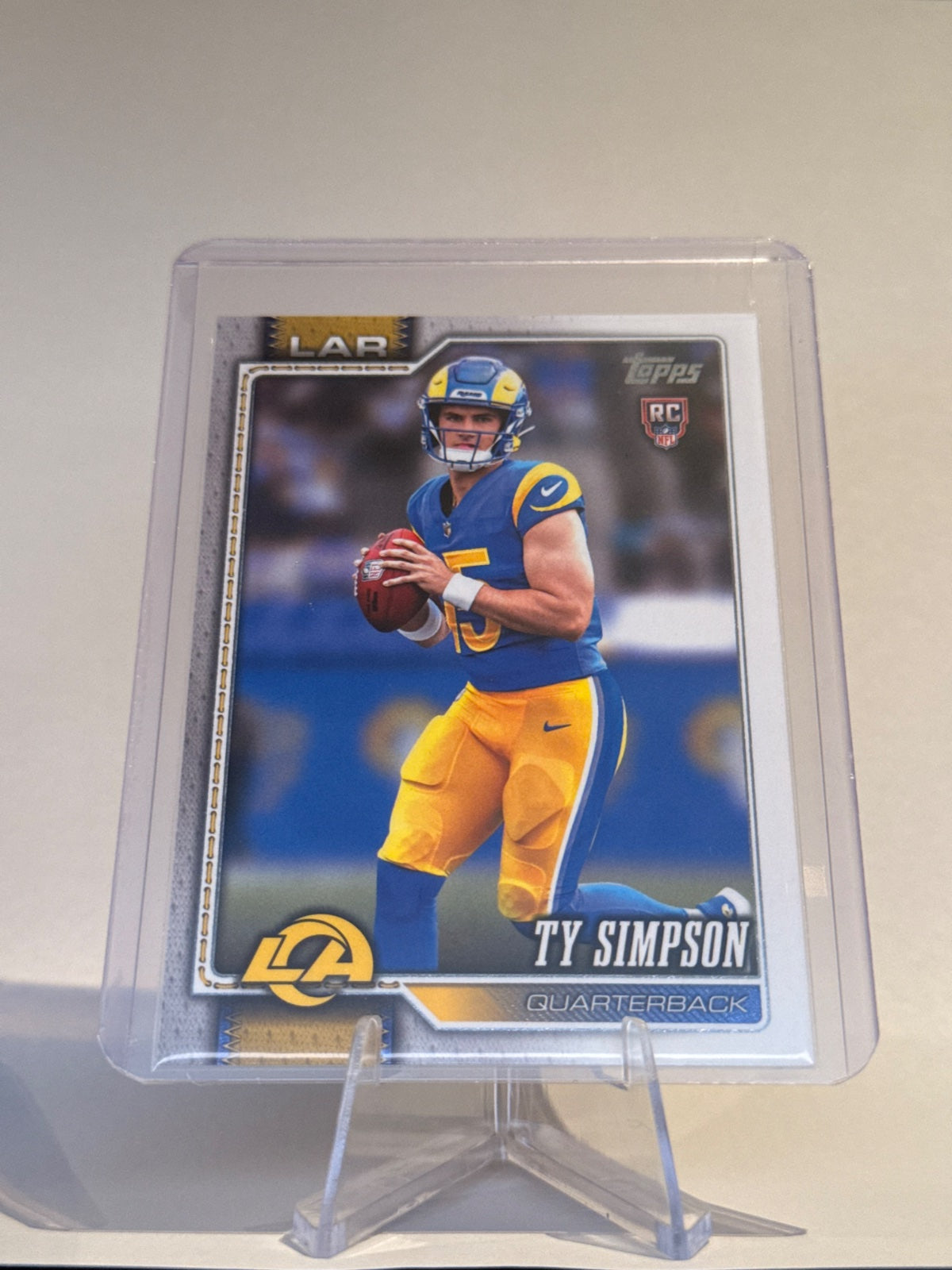 026 Topps Football Ty Simpson #302 Rookie RC – Los Angeles Rams