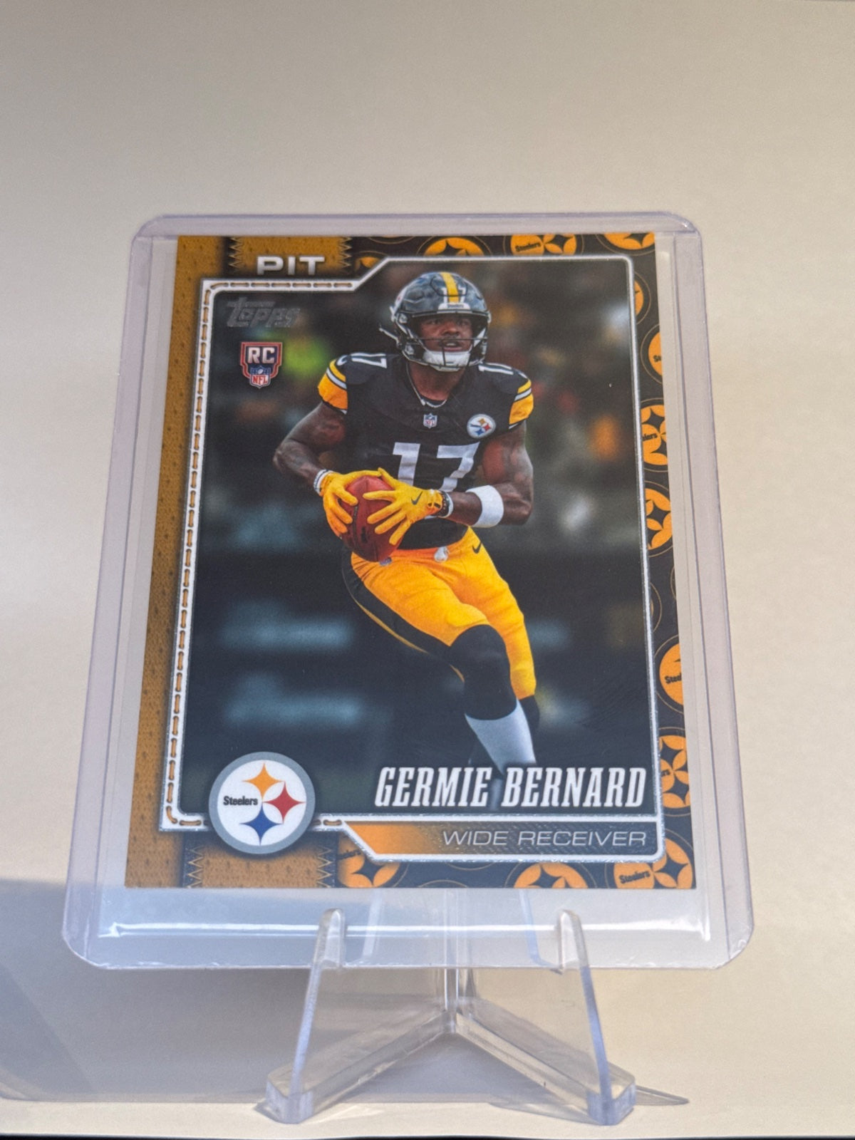 2026 Topps Flagship Football Germie Bernard #325 Rookie RC – Pittsburgh Steelers