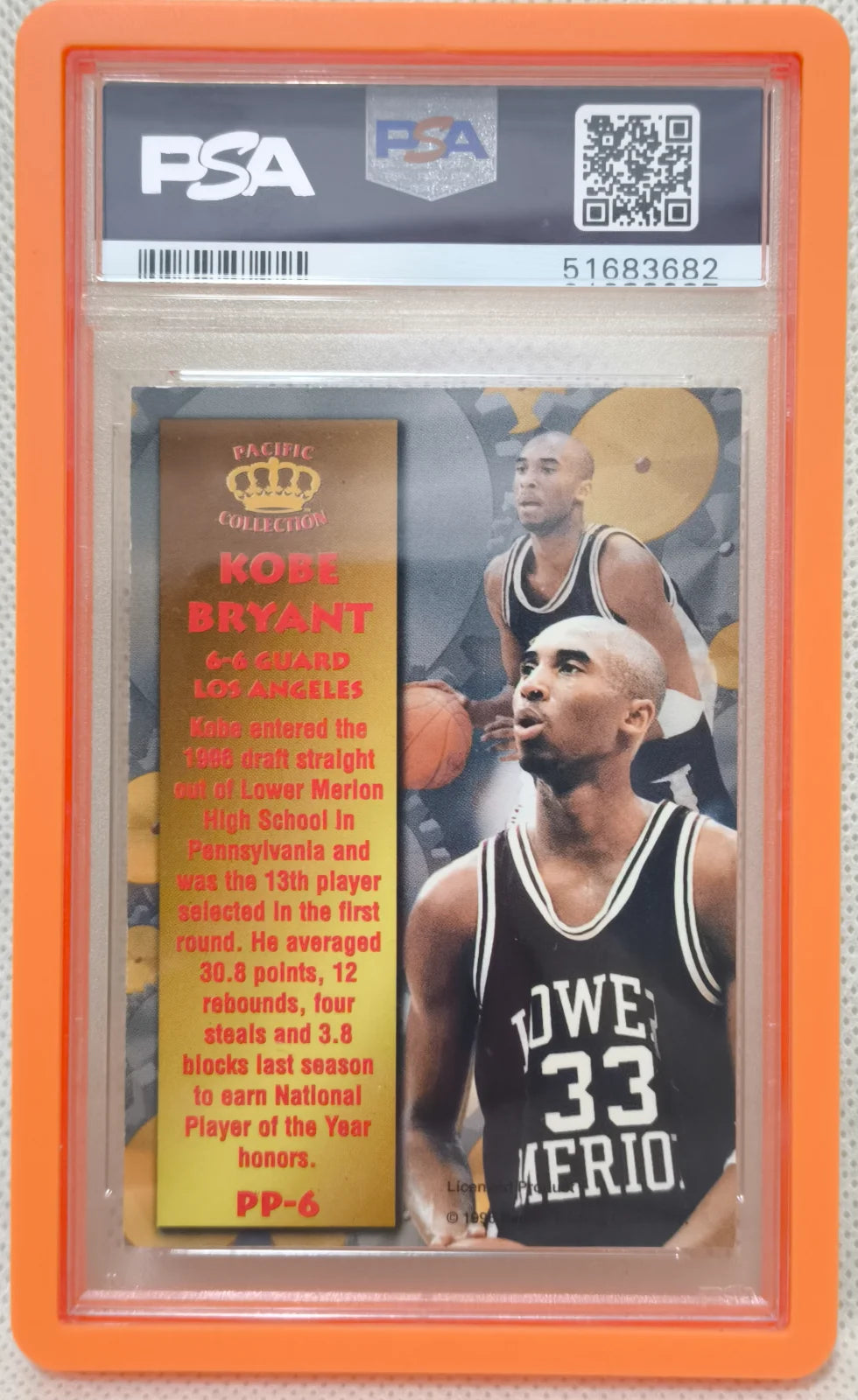 1996 Pacific Power Kobe Bryant Silver RC #PP-6