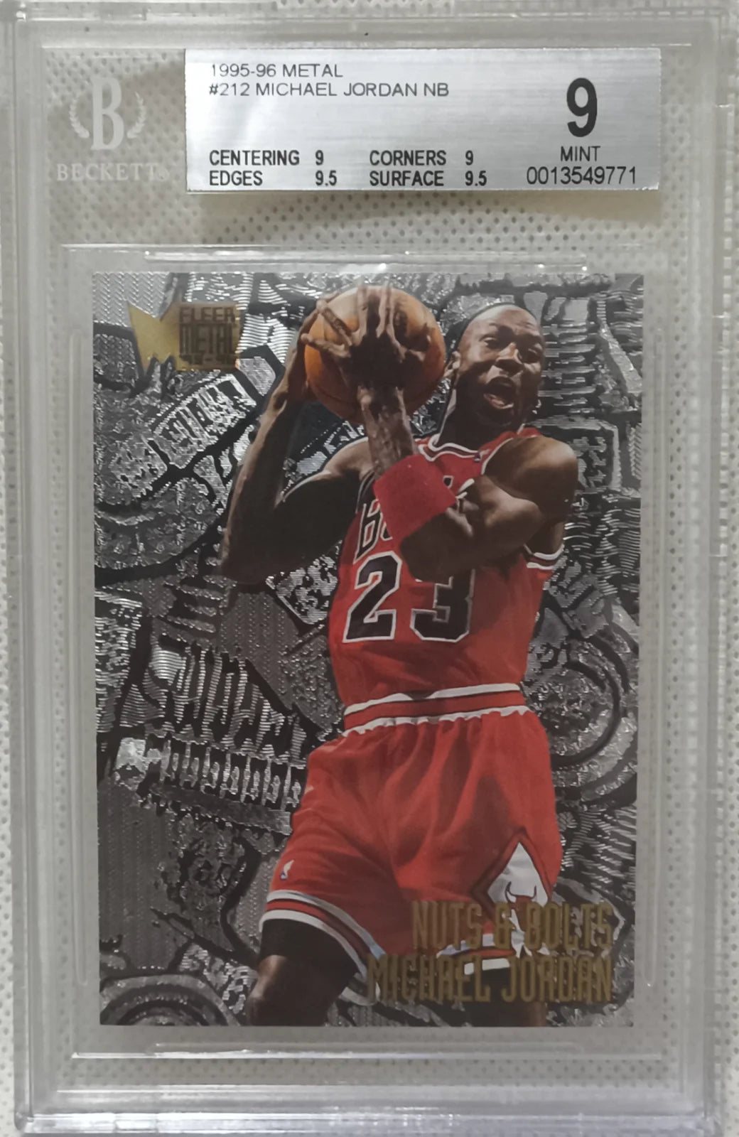 1995 Fleer Metal Nuts & Bolt Michael Jordan #212
