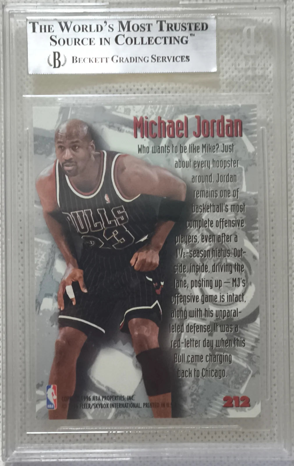 1995 Fleer Metal Nuts & Bolt Michael Jordan #212