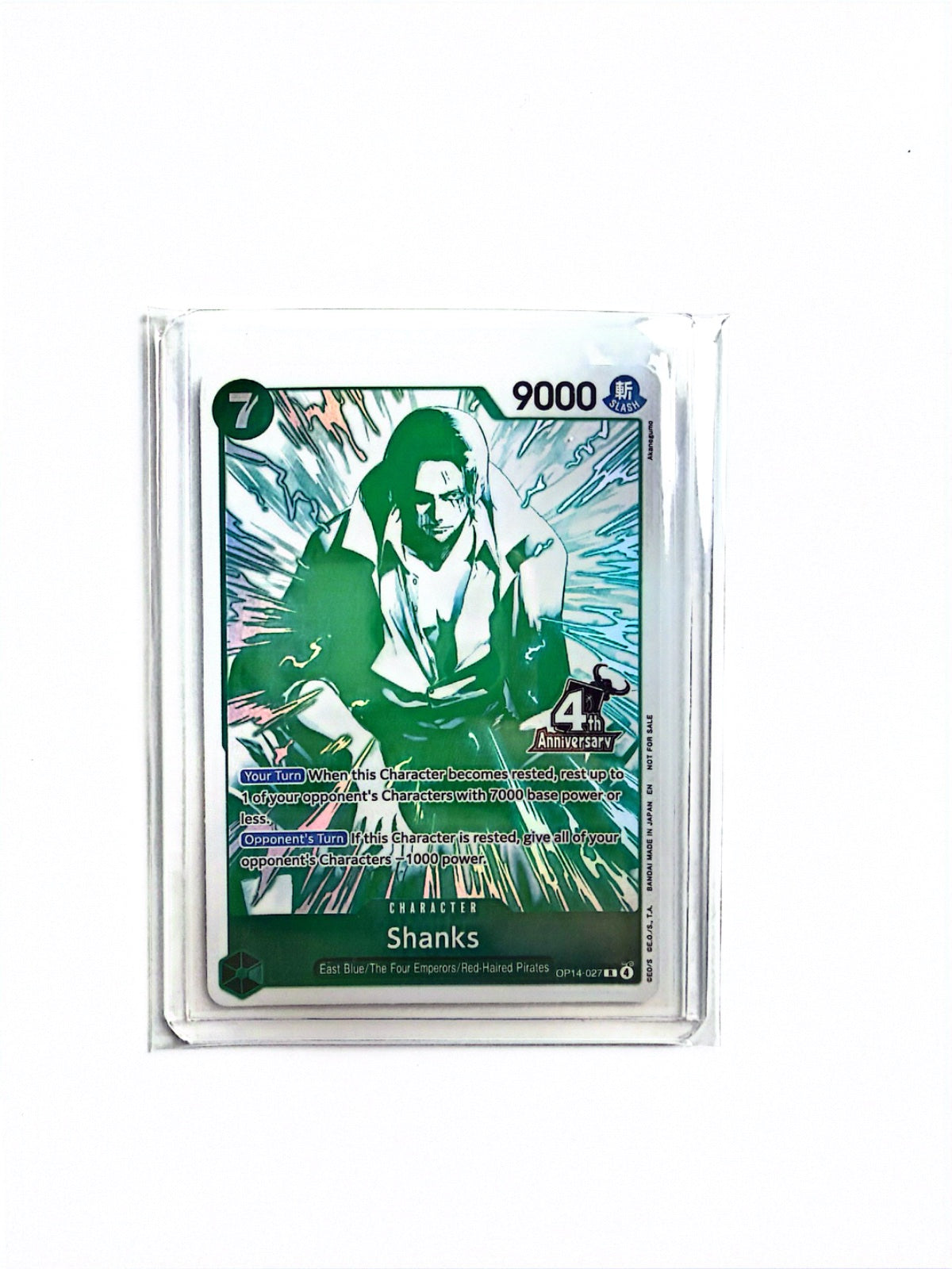 Shanks (4th Anniversary Treasure Campaign Pack) OP14-027 (One Piece Promotion Cards)