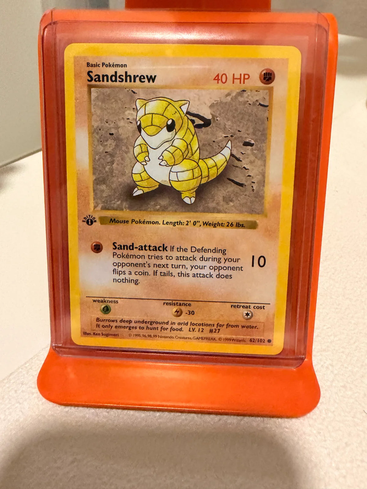 Sandshrew 62 · 1st Edition (Base Set (1st Edition & Shadowless))