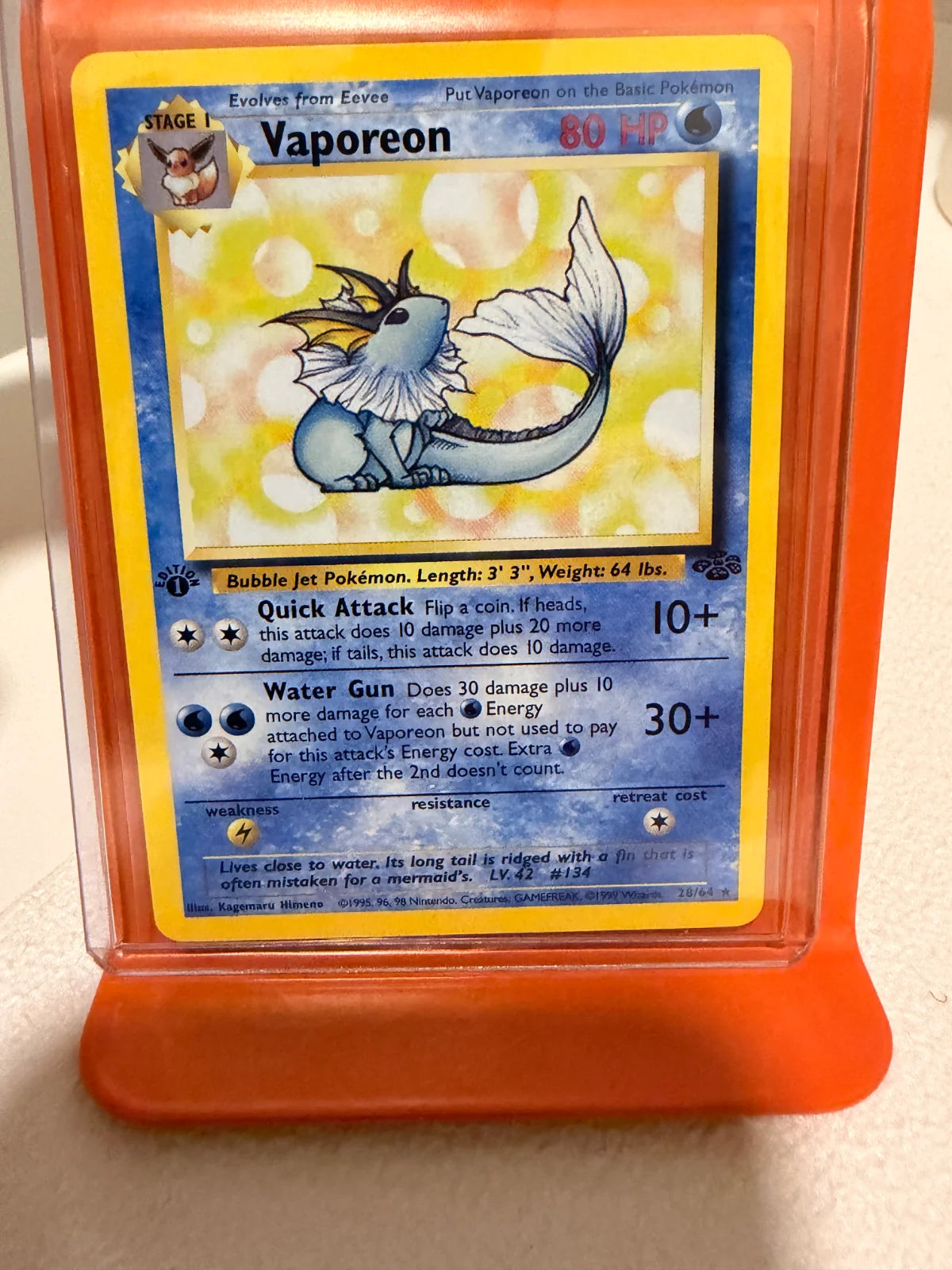 Vaporeon 28 · 1st Edition (Jungle)