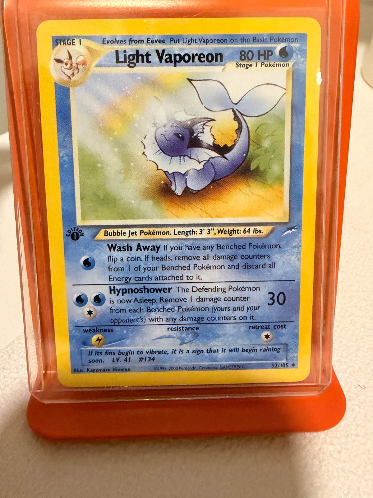 Light Vaporeon 52 · 1st Edition (Neo Destiny)