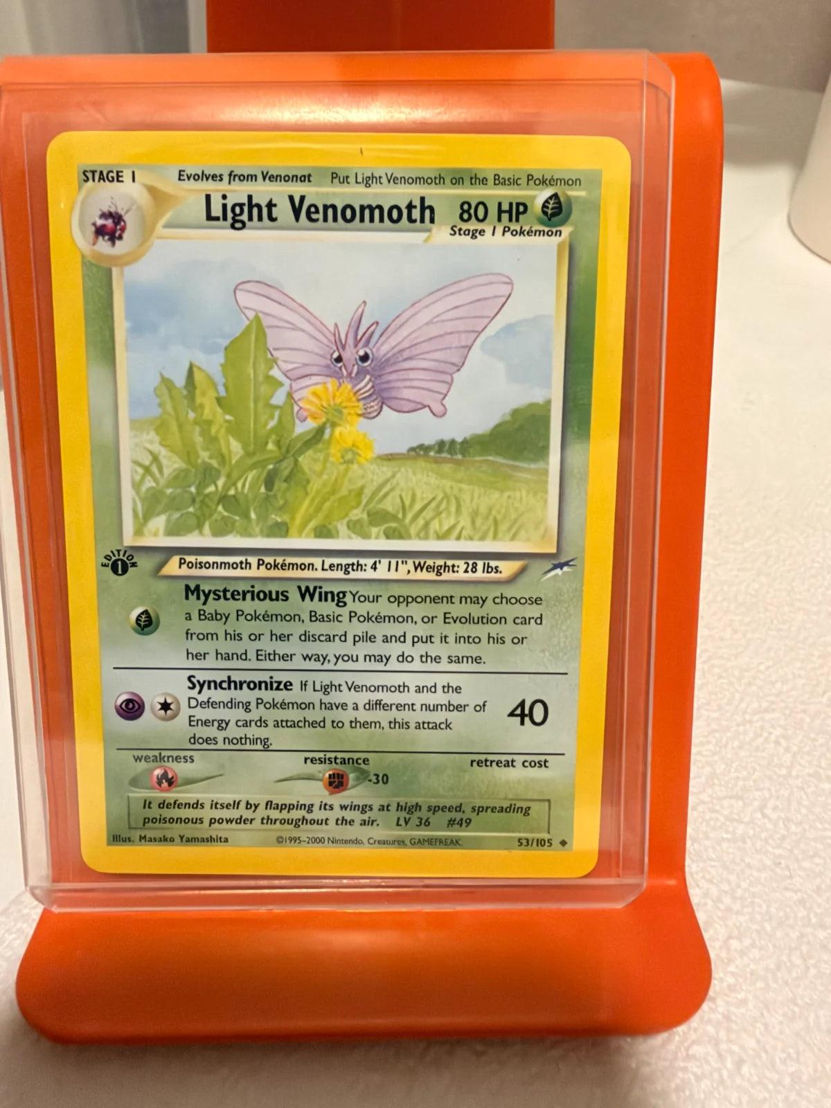 Light Venomoth 53 · 1st Edition (Neo Destiny)
