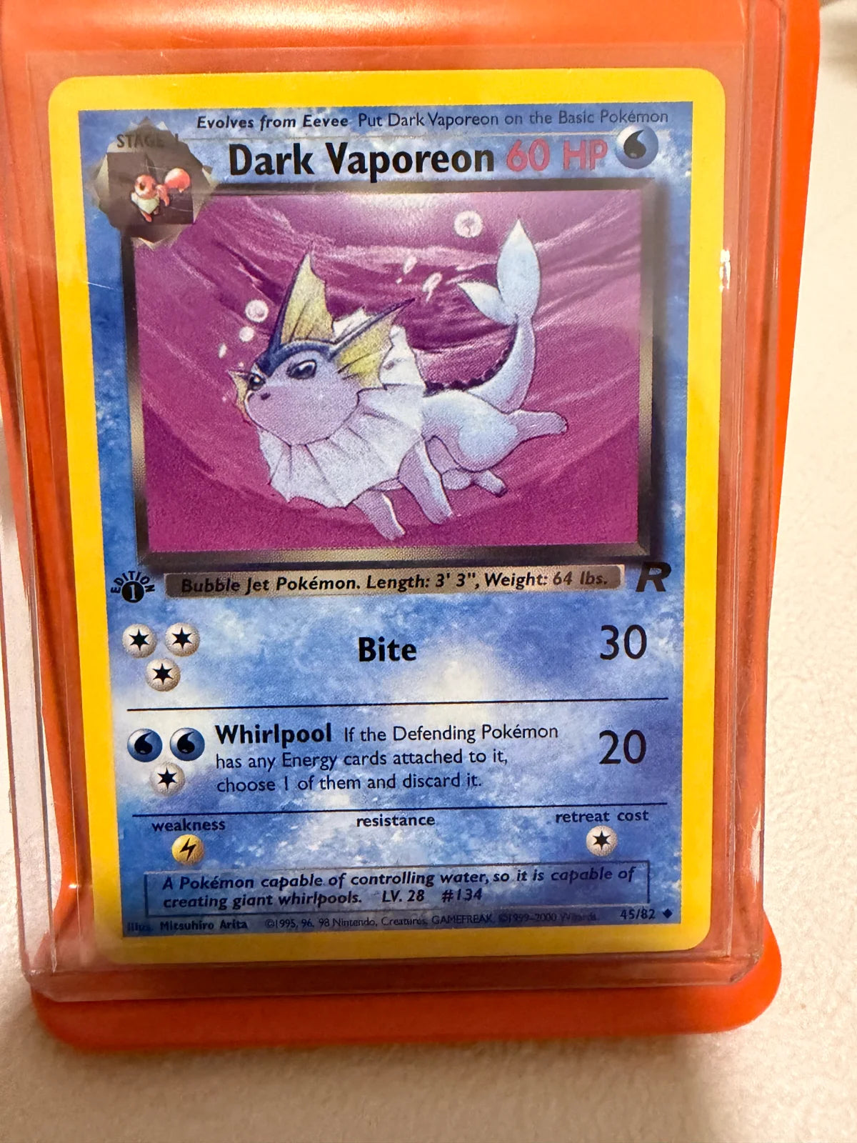 Dark Vaporeon 45 · 1st Edition (Team Rocket)