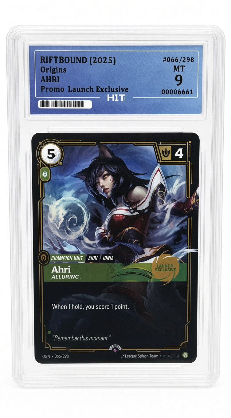 HIT 9 MT RIFTBOUND (2025) Origins AHRI Promo Launch Exclusive